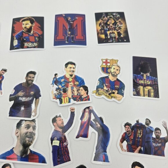 50 Piece Lionel Messi Soccer Star Stickers Football Rakuten 10 Qatar Pro - Picture 4 of 12